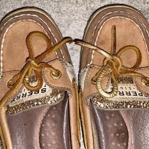 Sperry gold top-sliders